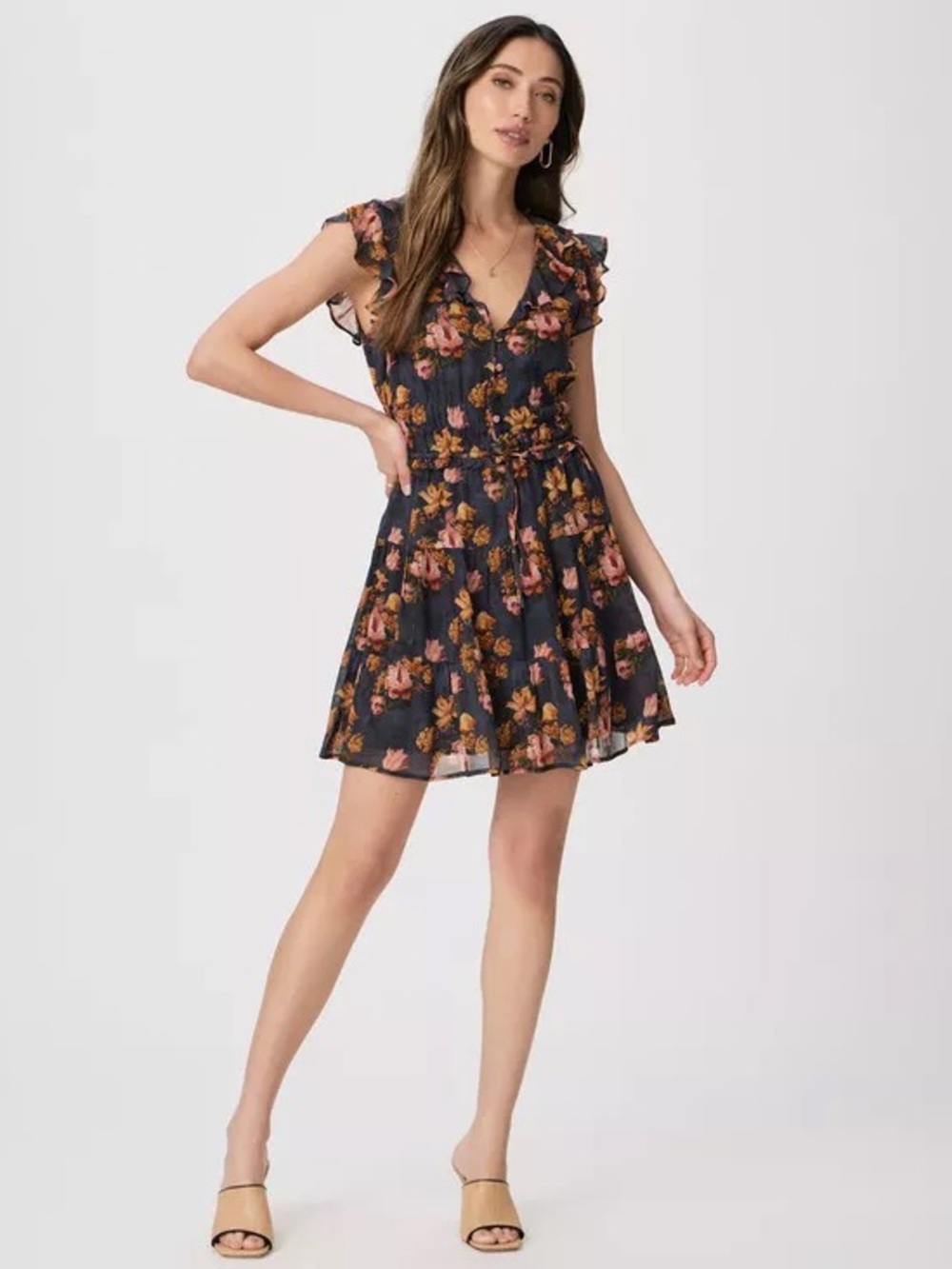 NWT - PAIGE Paradis Floral Mini Dress